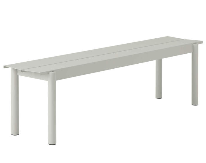 Lavice Linear Steel Bench 170 cm, grey