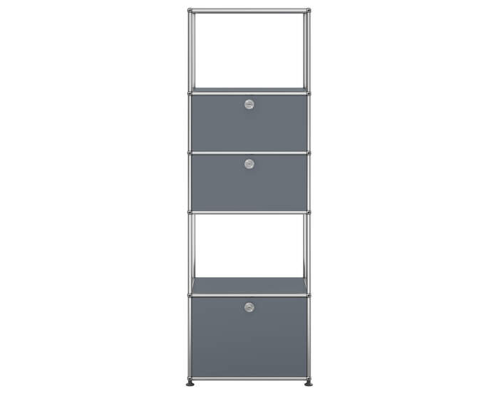 Policová sestava USM Haller M52, mid-grey