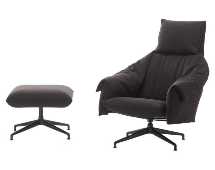 Křeslo Bascule Highback s otomanem, Cento truffle black