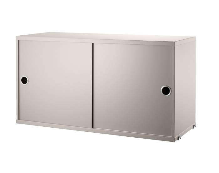Cabinet With Sliding Doors, beige