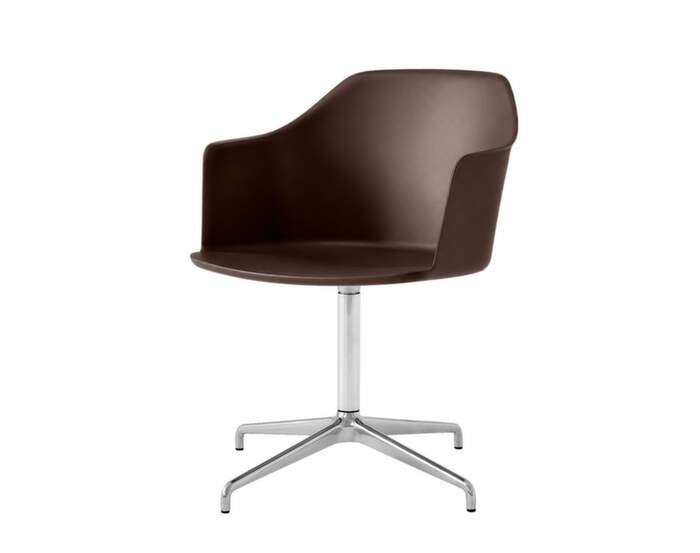 Kancelářská židle Rely HW38 s područkami, chrome burnt umber