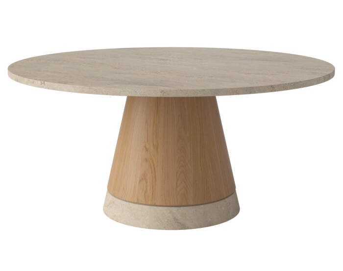 Konferenční stolek Piro Ø90 H42, sand travertine