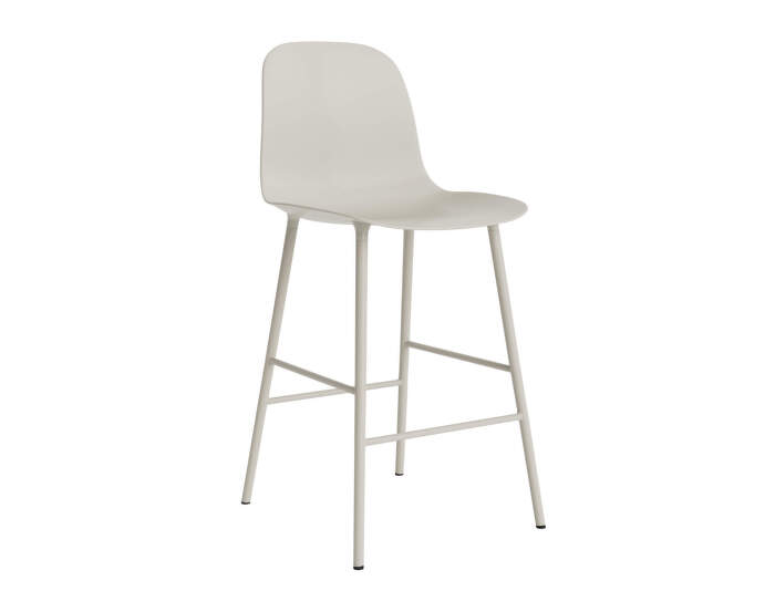 Barová židle s opěrkou Form 65 cm, light grey