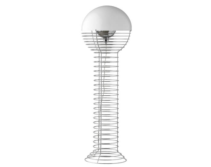 Stojací lampa Wire, chrome/white