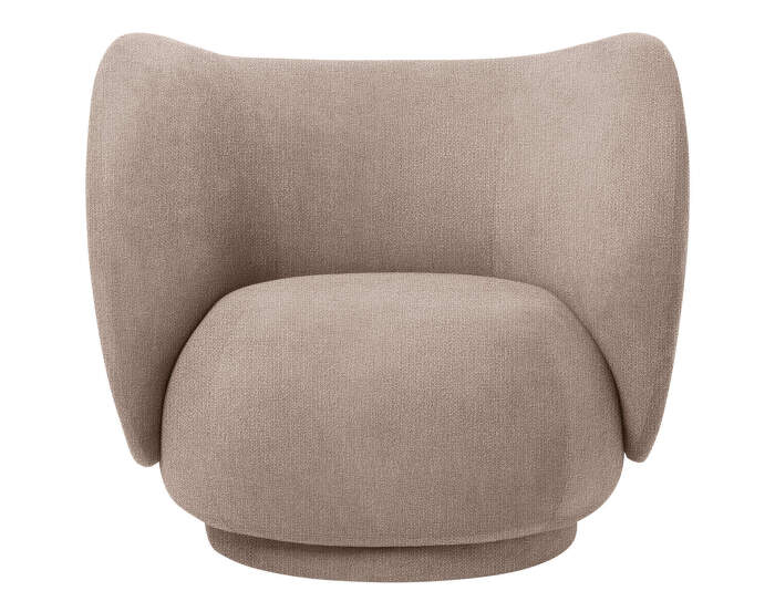 Lounge chair Rico bouclé, sand