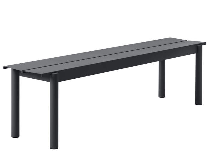 Lavice Linear Steel Bench 170 cm, black