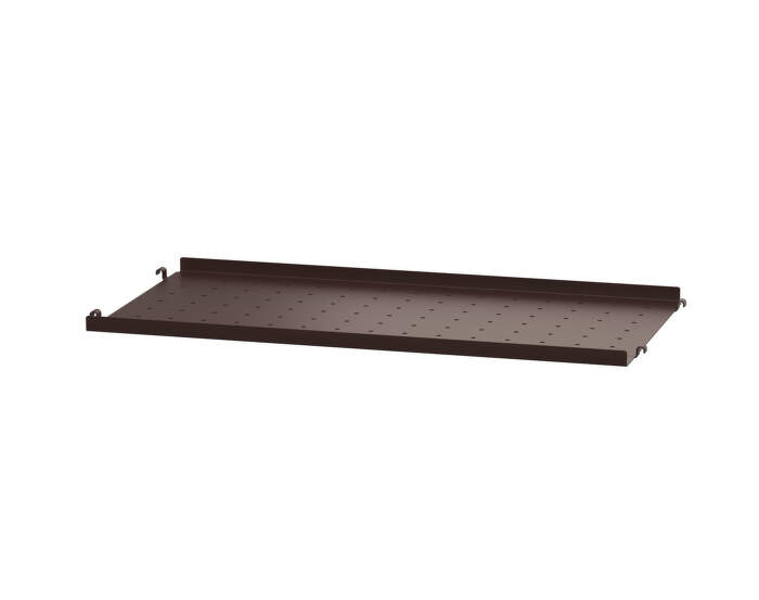 Police String Metal Shelf Low Edge 58 x 30, dark brown