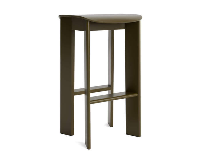 Barová stolička Chisel 30 H75, green umber lacquered beech