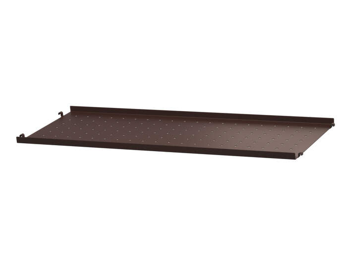 Police String Metal Shelf Low Edge 78 x 30, dark brown