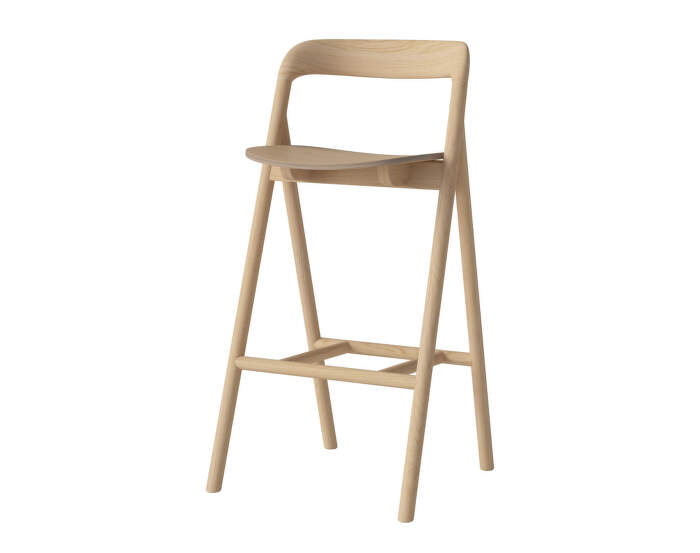 Barová stolička Fenri 65 cm, white pigmented oiled oak
