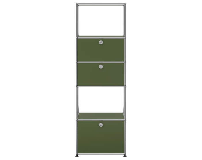 Policová sestava USM Haller M52, olive green