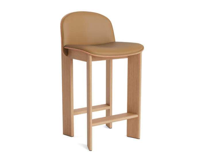 Barová židle Chisel 35 H65, lacquered oak / Grano cognac