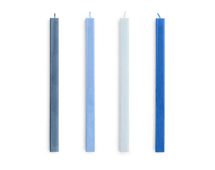 Svíčky Square Candle set 4ks, blues