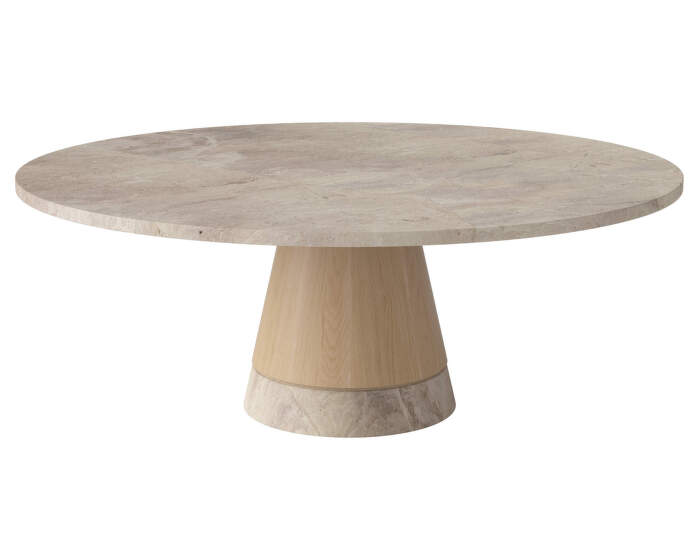 Konferenční stolek Piro Ø90 H36, beige marble