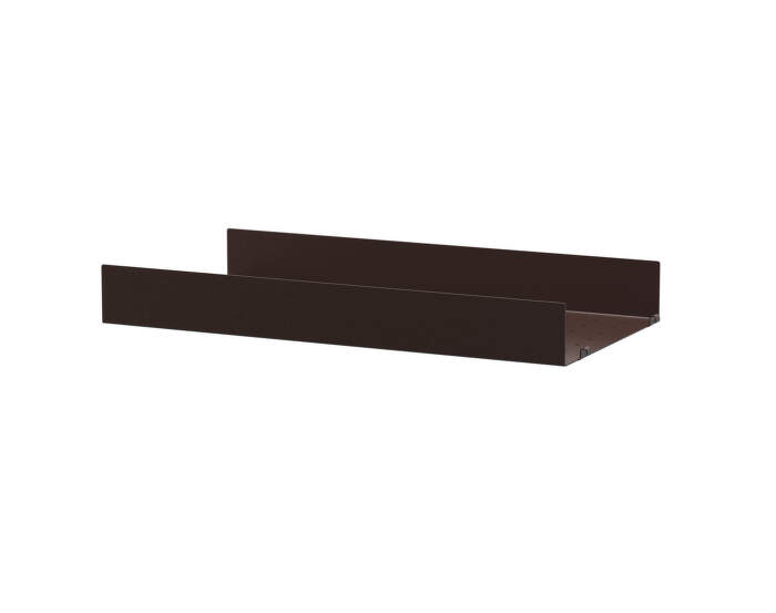 Police String Metal Shelf High Edge 58 x 30, dark brown