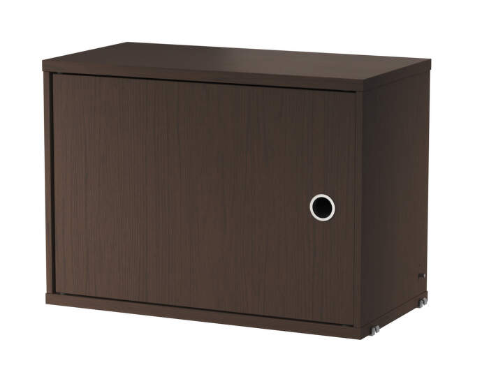 Komoda String Cabinet with swing door, dark oak