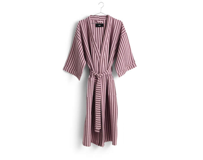 Župan Waffle Bathrobe, stripe cool pink