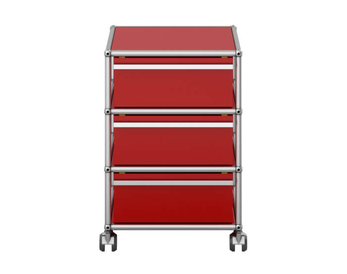 Zásuvkový kontejner na kolečkách USM Haller M26, ruby red