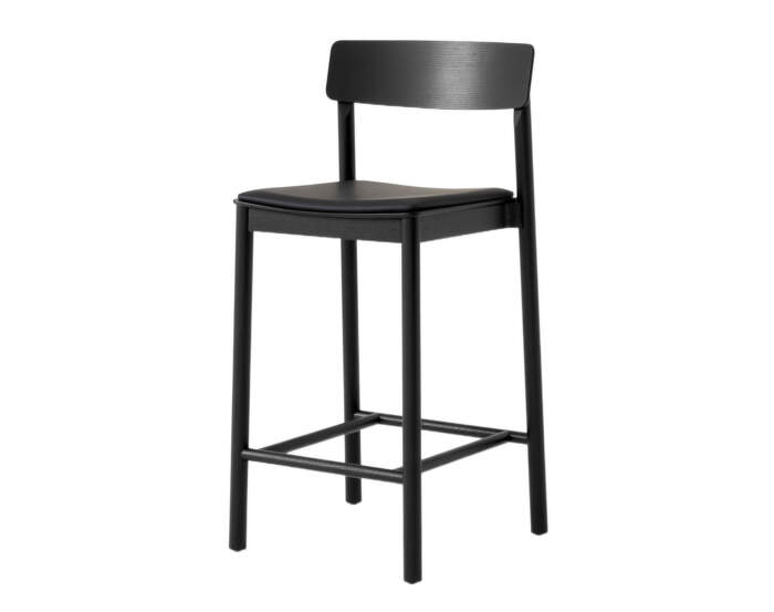 Barová stolička Betty TK14, black/black leather