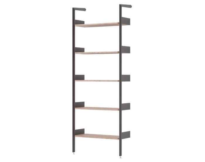 Policová sestava Rombe IF1, anthracite/lacquered walnut