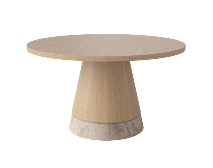 Konferenční stolek Piro Ø60, white pigmented oiled oak