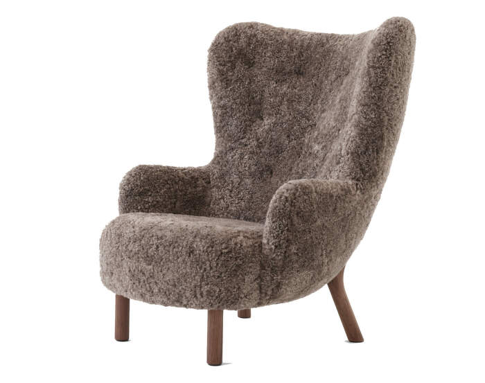 Křeslo Petra VB3, walnut / sheepskin Sahara