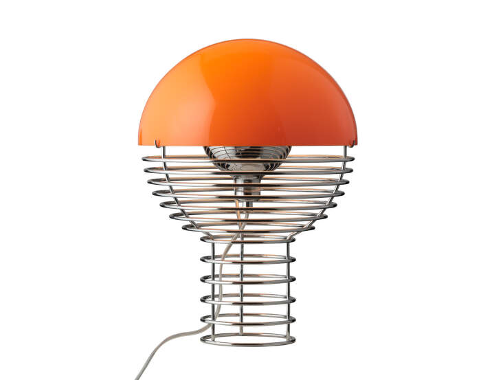 Stolní lampa Wire 30, chrome/orange
