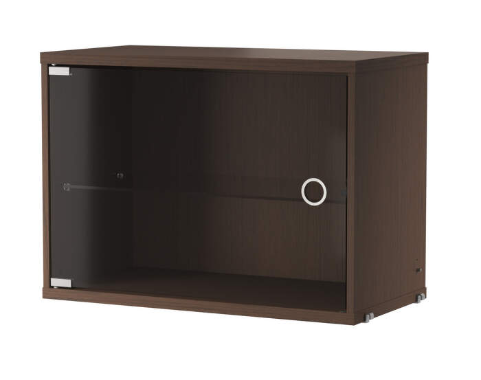 Skříňka Display Cabinet with Swing Glass Door, dark oak