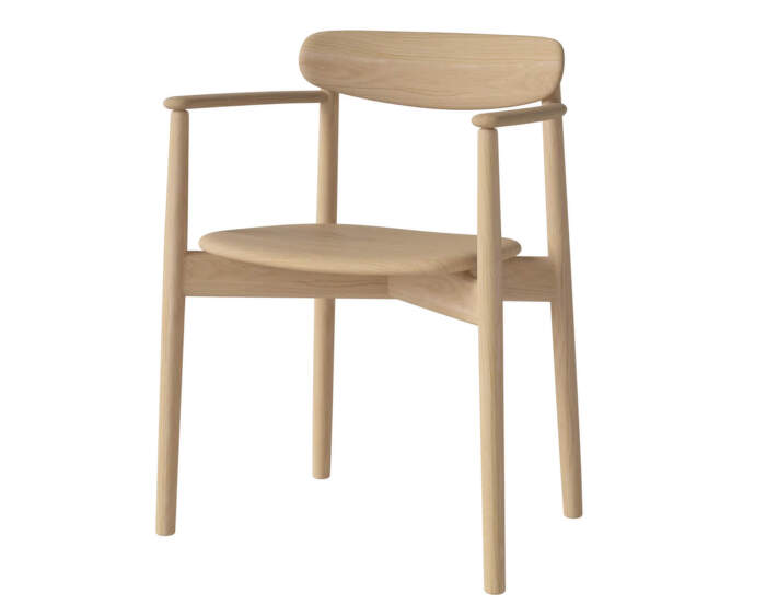 Jídelní židle Merge s područkami, white pigmented oiled oak