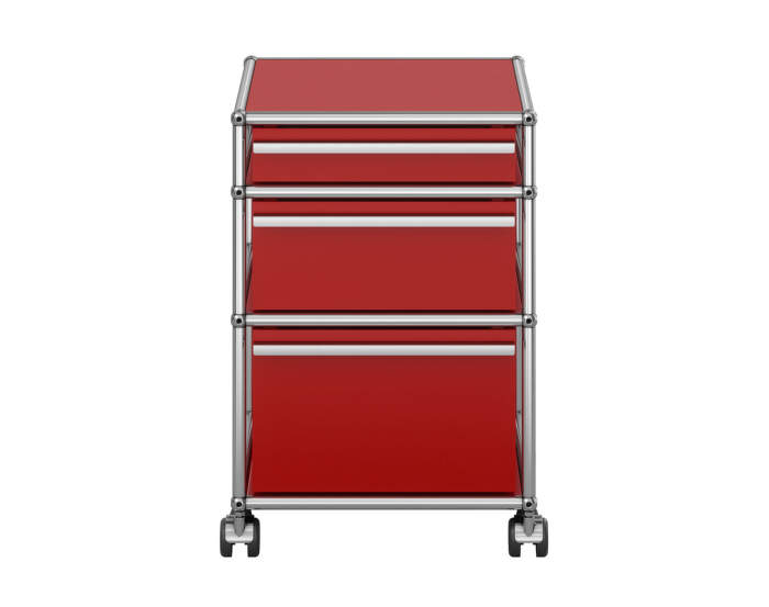 Zásuvkový kontejner na kolečkách USM Haller M63, ruby red