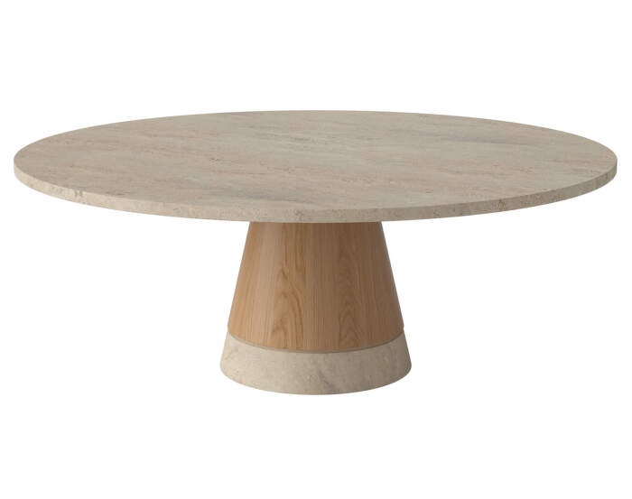 Konferenční stolek Piro Ø90 H36, sand travertine