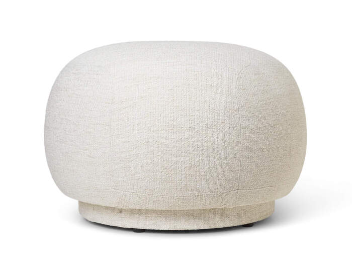 Pouf Rico, Bouclé off-white