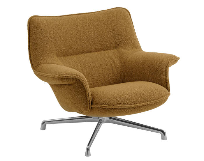 Křeslo Doze Lounge Chair Low Swivel, Hearth 8 / polished aluminum