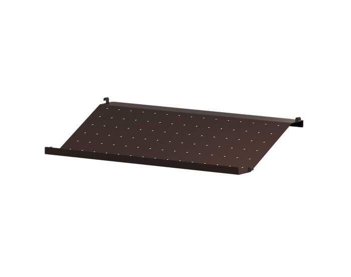 Police String Shoe Shelf Metal 58 x 30, dark brown