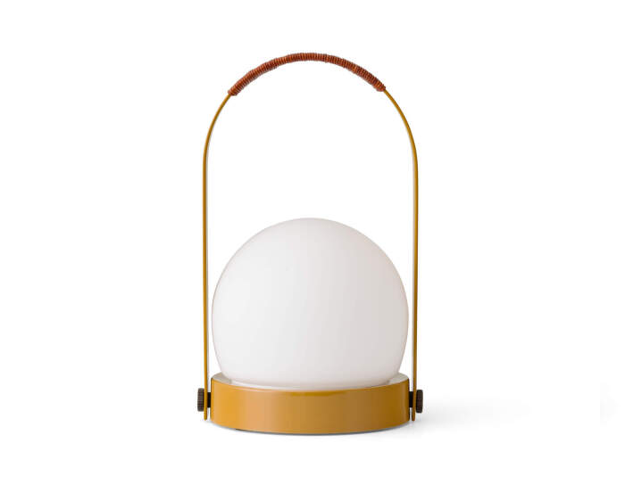 Přenosná lampa Carrie Leather Handle, golden brown