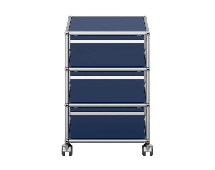 Zásuvkový kontejner na kolečkách USM Haller M26, steel blue