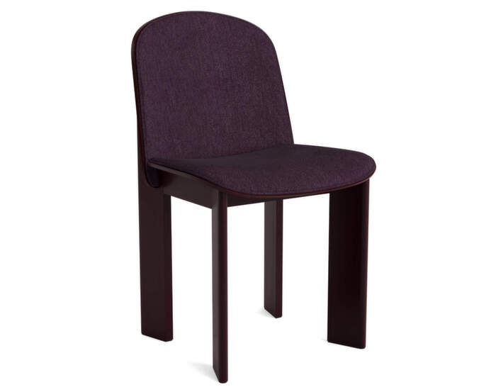 Židle Chisel 65, dark bordeaux lacquered beech / Turf burgundy