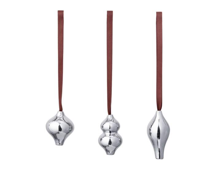 Vánoční ozdoby Komo Ornaments set 3ks, silver