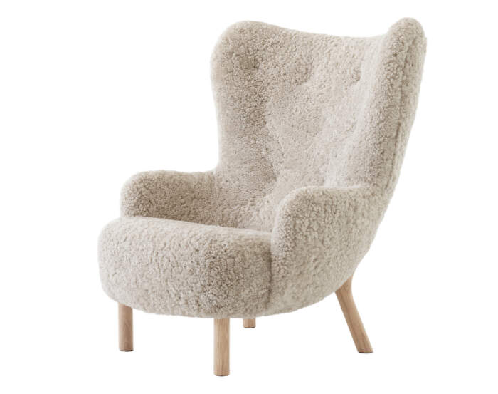 Křeslo Petra VB3, oak/sheepskin Moonlight