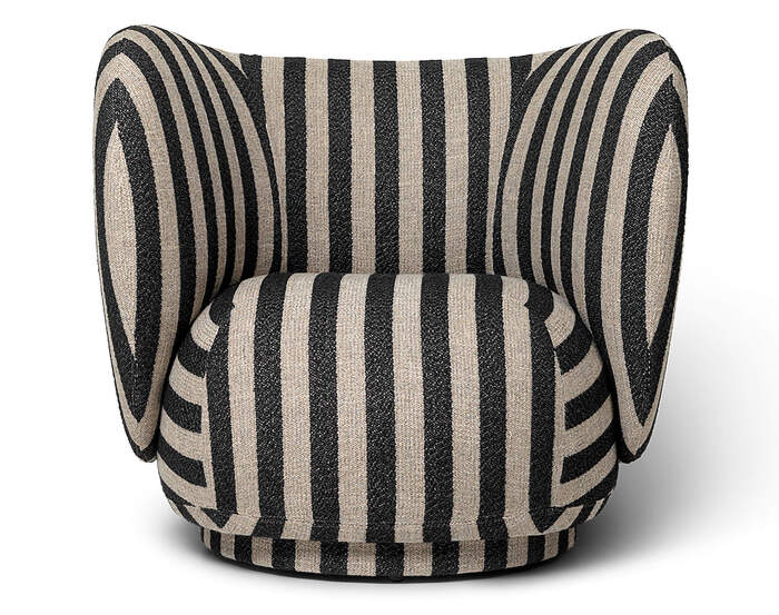 Lounge Chair Rico Louisiana, sand black 