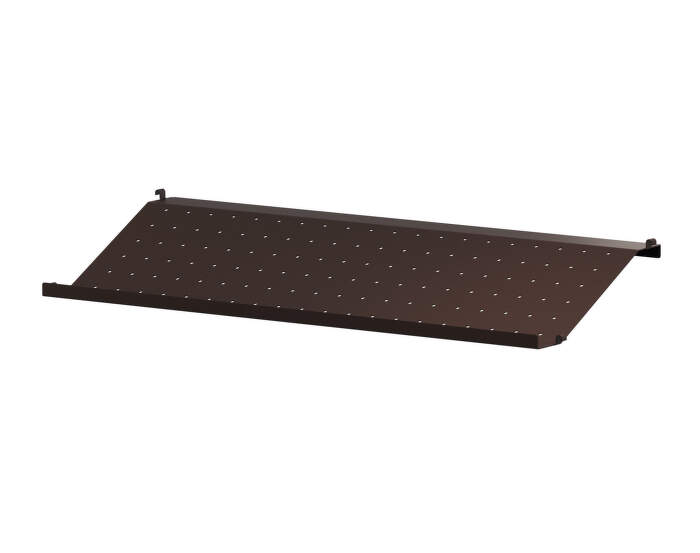 Police String Shoe Shelf Metal 78 x 30, dark brown