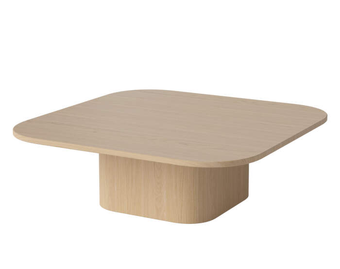 Konferenční stolek Eida 100x100 H32, white pigmented oiled oak