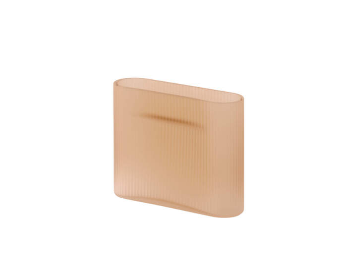 Váza Ridge H16, light orange frosted glass