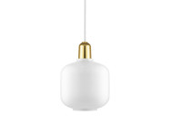 Závěsná lampa Amp Small, white / brass