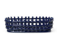 Organizér Ceramic Basket Oval, blue