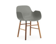 Židle Form s područkami Walnut, grey