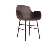 Židle Form s područkami Steel, brown