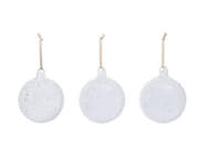 Vánoční baňky Flurry L set 3ks, white