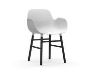 Židle Form s područkami Black Oak, white