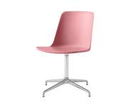 Kancelářská židle Rely HW11, polished aluminium / soft pink